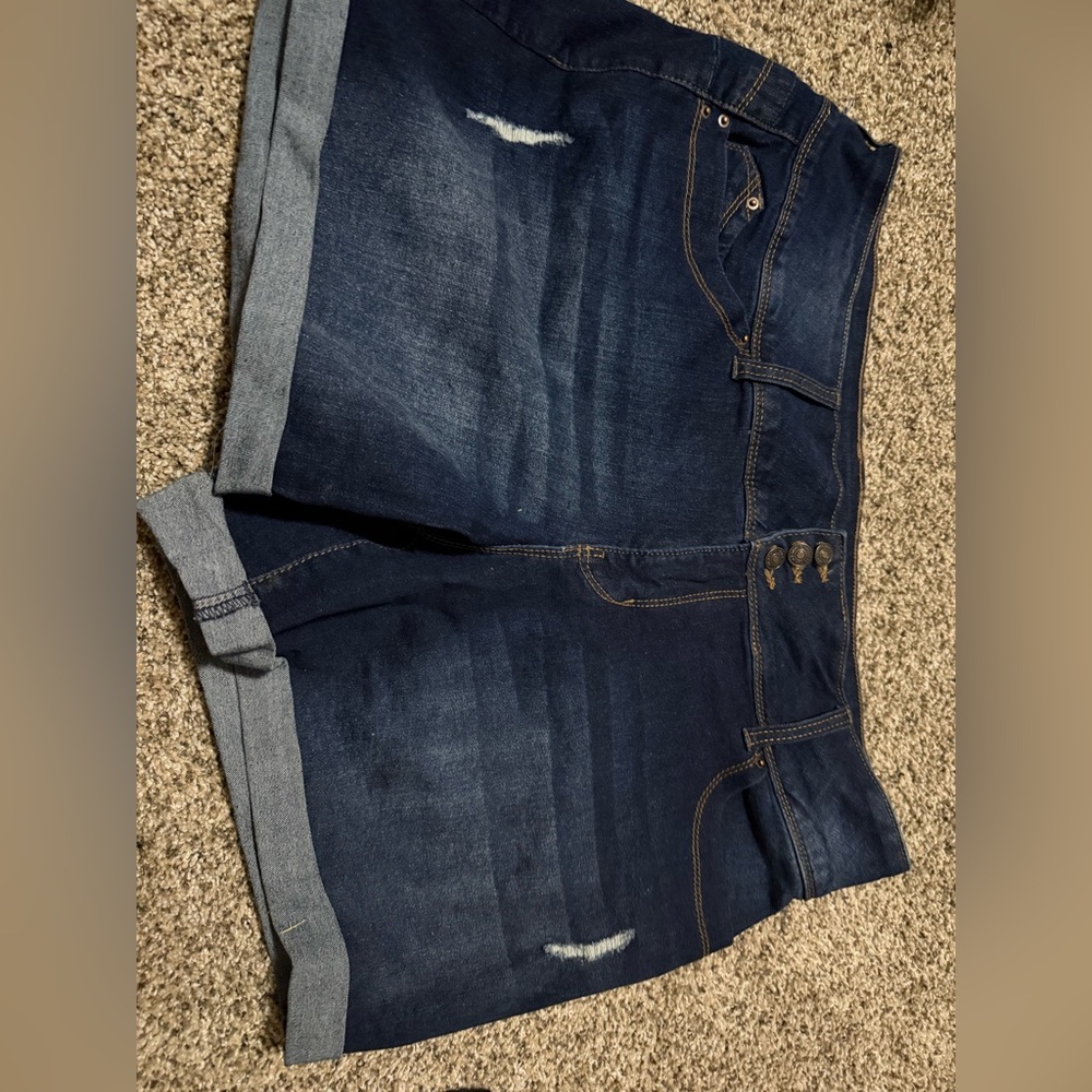 Royalty For Me Indigo Denim Shorts